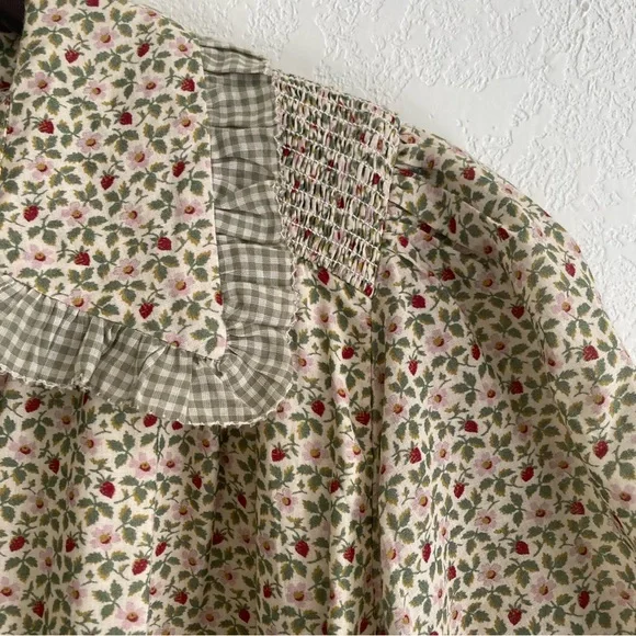 Christy Dawn Devin Mini Dress in Creme Strawberry, Size Small - Picture 2 of 6